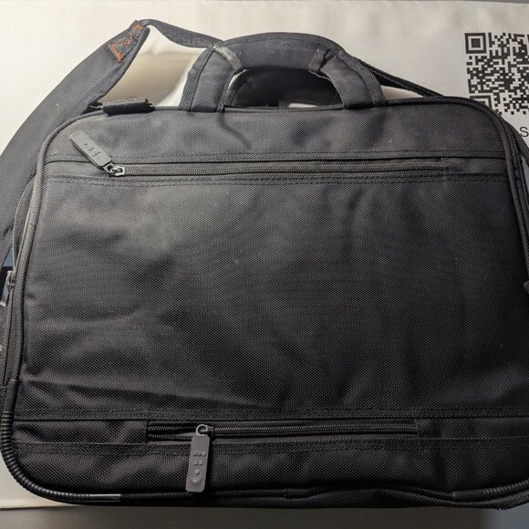 Eco Style Laptop Bag - Black and Orange - Lots of Pockets! - Picture 2 of 3